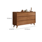 Commode console cubique en bois brun à 8 tiroirs