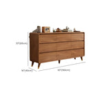 Commode console cubique en bois brun à 8 tiroirs