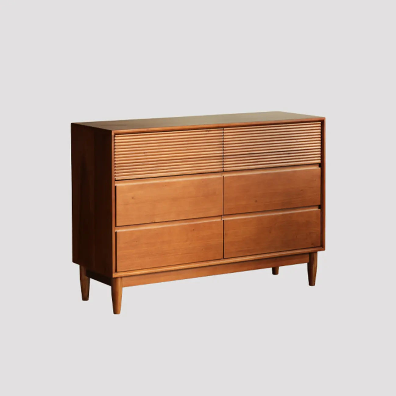 Commode double en bois brun rustique moyen, format horizontal