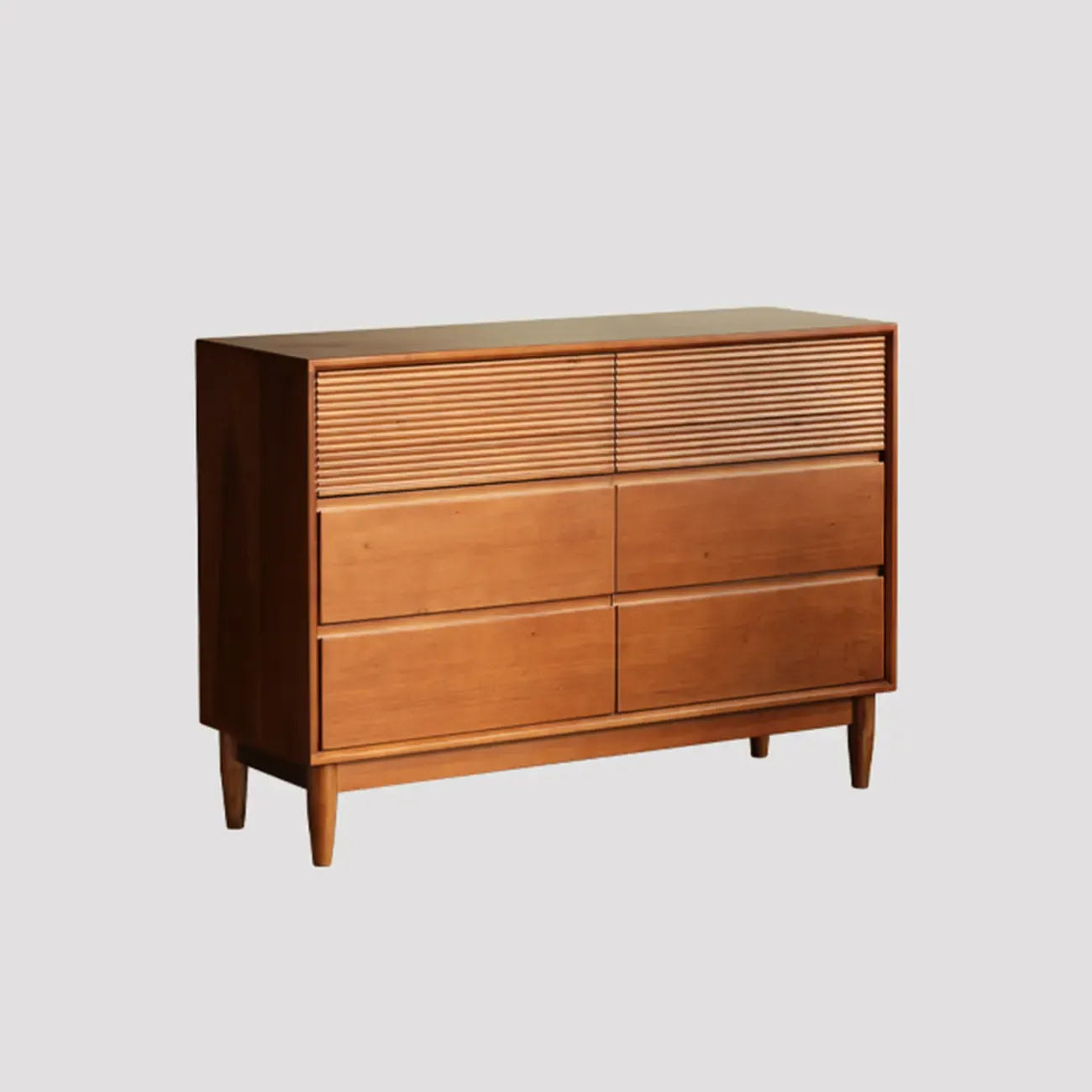 Commode double en bois brun rustique moyen, format horizontal