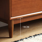 Commode double en bois brun rustique moyen, format horizontal
