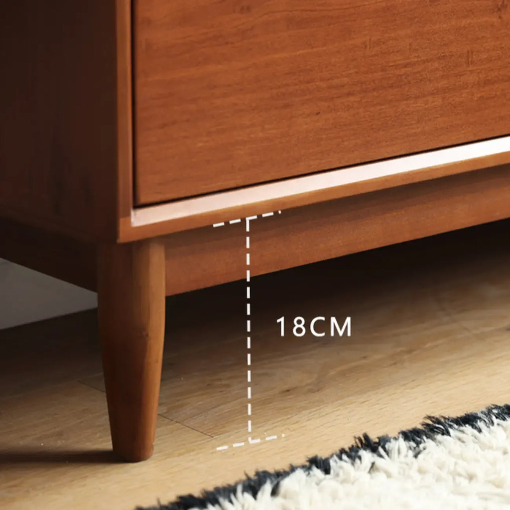 Commode double en bois brun rustique moyen, format horizontal