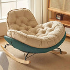 Fauteuil à bascule confortable en flanelle à large assise pour l'intérieur