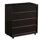 Commode industrielle en bois avec tiroirs et rail en métal lisse