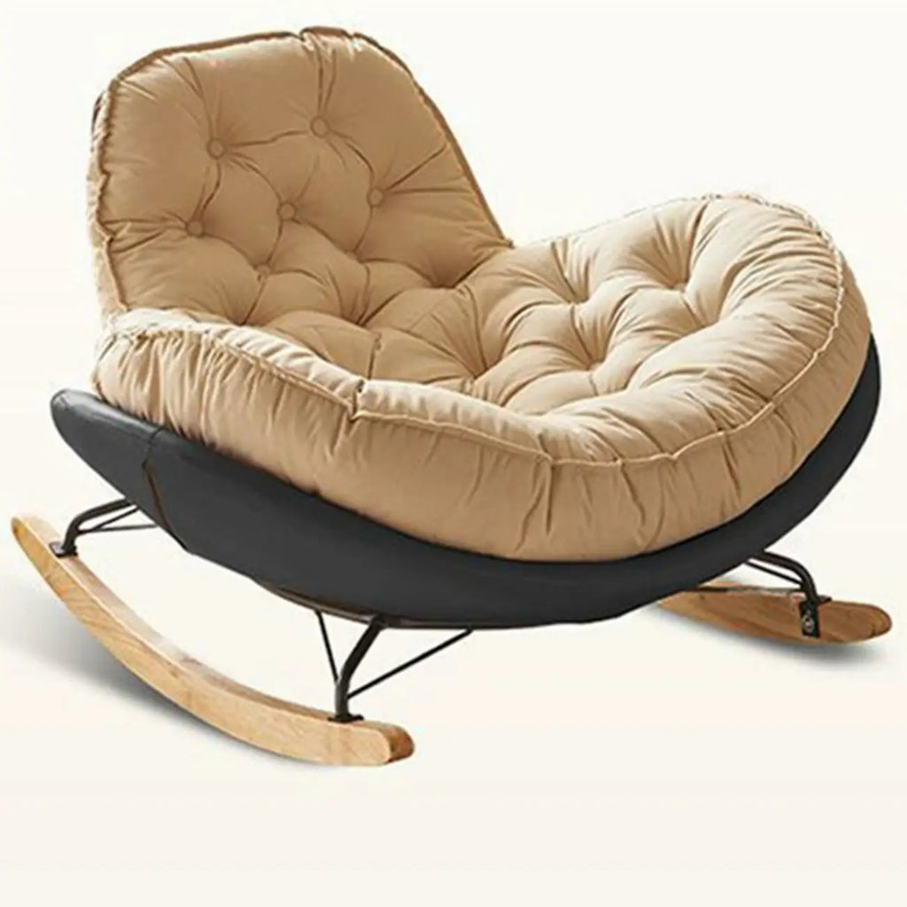 Fauteuil à bascule confortable en flanelle à large assise pour l'intérieur