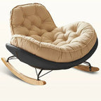Fauteuil à bascule confortable en flanelle à large assise pour l'intérieur