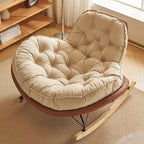 Fauteuil à bascule confortable en flanelle à large assise pour l'intérieur