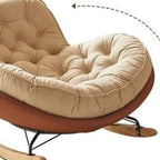 Fauteuil à bascule confortable en flanelle à large assise pour l'intérieur