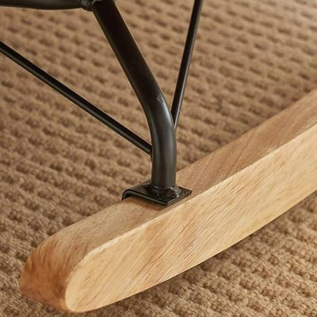 Fauteuil à bascule confortable en flanelle à large assise pour l'intérieur
