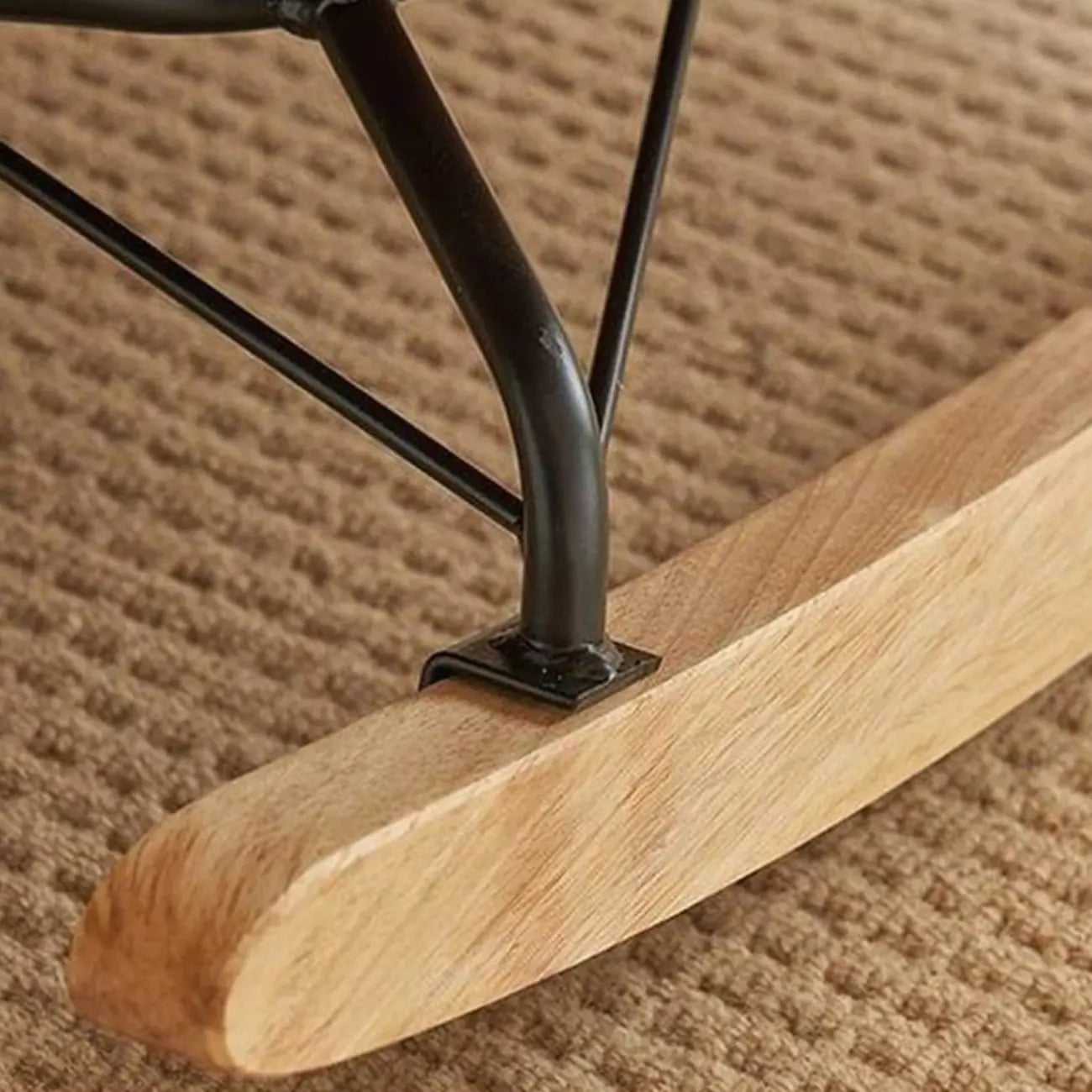Fauteuil à bascule confortable en flanelle à large assise pour l'intérieur