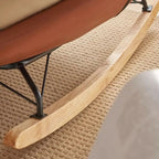 Fauteuil à bascule confortable en flanelle à large assise pour l'intérieur