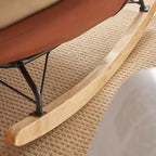 Fauteuil à bascule confortable en flanelle à large assise pour l'intérieur