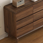 Cassettiera Rustica Quadrata a 3 Livelli in Legno Marrone