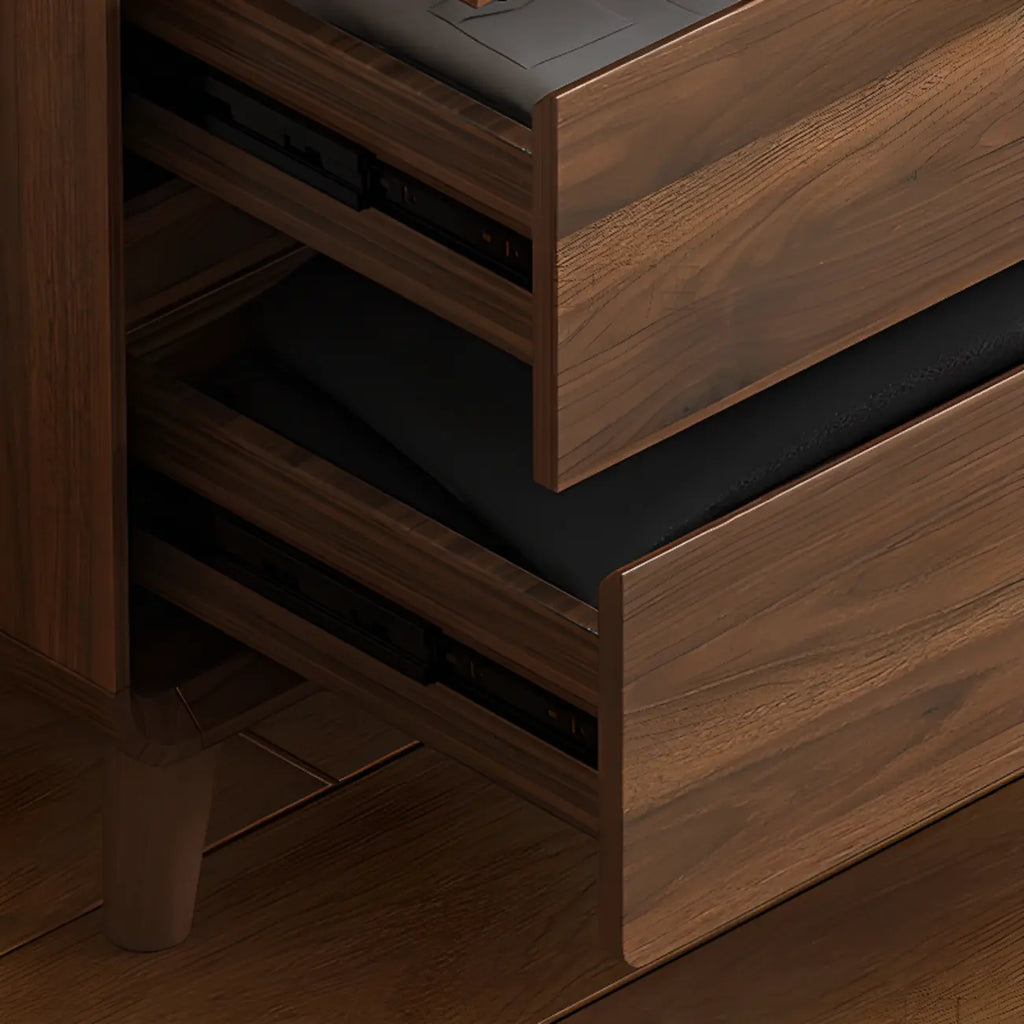 Cassettiera Rustica Quadrata a 3 Livelli in Legno Marrone