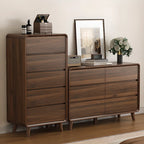 Cassettiera Rustica Quadrata a 3 Livelli in Legno Marrone