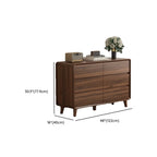 Cassettiera Rustica Quadrata a 3 Livelli in Legno Marrone