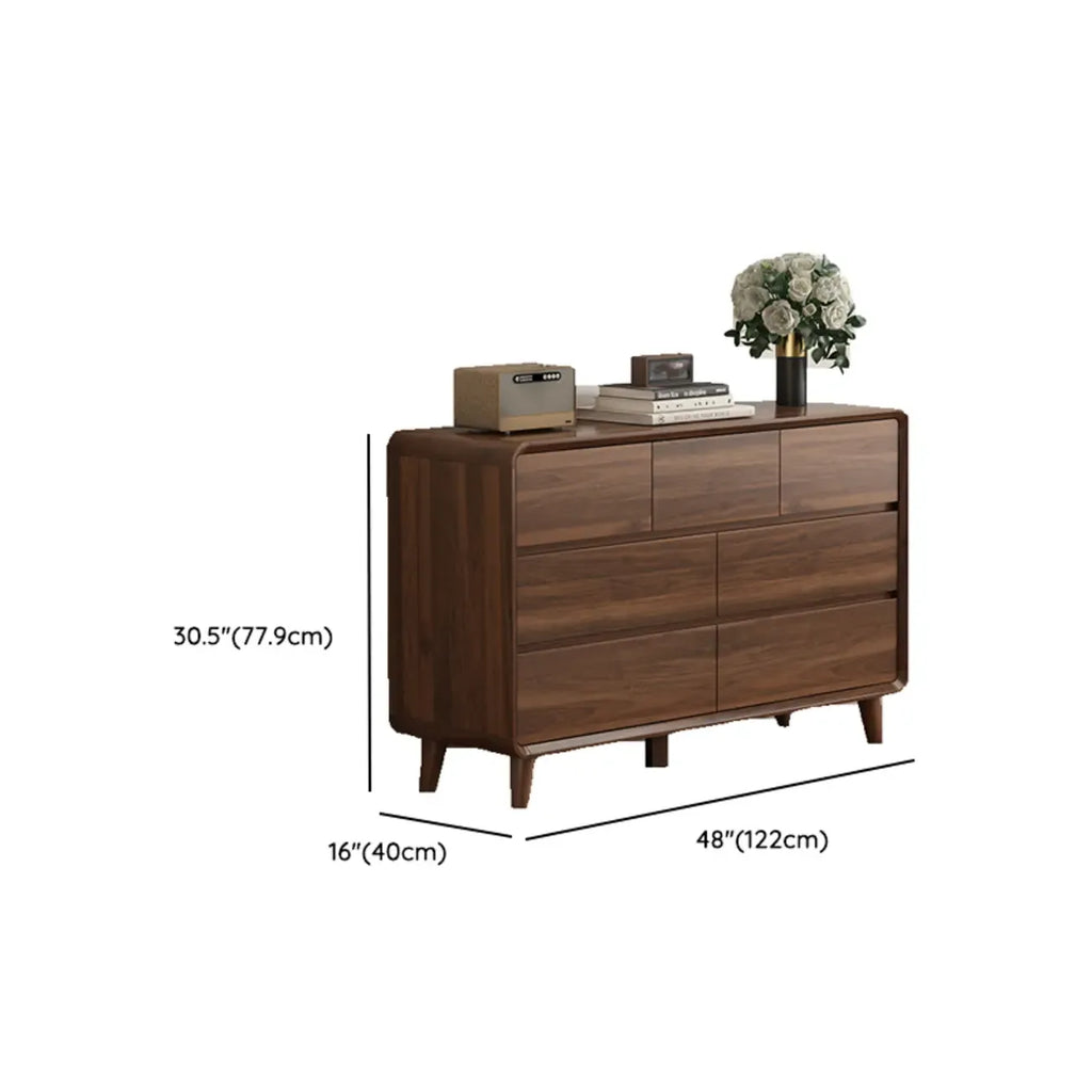 Cassettiera Rustica Quadrata a 3 Livelli in Legno Marrone