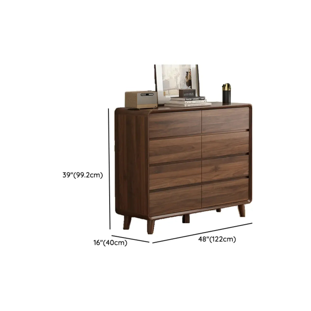 Cassettiera Rustica Quadrata a 3 Livelli in Legno Marrone
