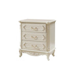 Commode nordique étroite en bois à 3 tiroirs