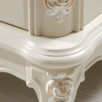 Commode nordique étroite en bois à 3 tiroirs