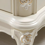Commode nordique étroite en bois à 3 tiroirs