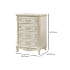 Commode nordique étroite en bois à 3 tiroirs