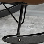 Fauteuil à bascule élégant 2 places, revêtu de similicuir, pour intérieur