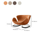 Fauteuil à bascule élégant 2 places, revêtu de similicuir, pour intérieur