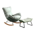Fauteuil à bascule contemporain capitonné à motif pied-de-poule pour intérieur