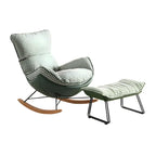 Fauteuil à bascule contemporain capitonné à motif pied-de-poule pour intérieur