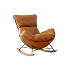 Fauteuil à bascule contemporain capitonné à motif pied-de-poule pour intérieur