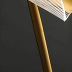 Lampadaire doré unique à 3 lumières, à intensité variable et tête orientable