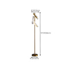 Lampadaire doré unique à 3 lumières, à intensité variable et tête orientable
