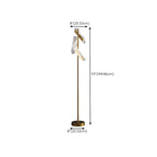 Lampadaire doré unique à 3 lumières, à intensité variable et tête orientable