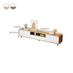 Mobile TV in legno naturale bianco a giorno con cassetti, 87 cm