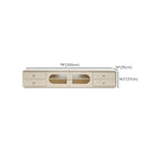 Meuble TV contemporain en pin blanc de 63 pouces avec 4 tiroirs