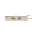 Meuble TV contemporain en pin blanc de 63 pouces avec 4 tiroirs
