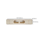Meuble TV contemporain en pin blanc de 63 pouces avec 4 tiroirs