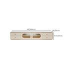 Meuble TV contemporain en pin blanc de 63 pouces avec 4 tiroirs