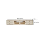 Meuble TV contemporain en pin blanc de 63 pouces avec 4 tiroirs