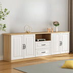 Meuble TV minimaliste en bois avec un grand espace de rangement pour une utilisation à domicile