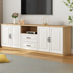 Meuble TV minimaliste en bois avec un grand espace de rangement pour une utilisation à domicile