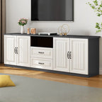 Meuble TV minimaliste en bois avec un grand espace de rangement pour une utilisation à domicile
