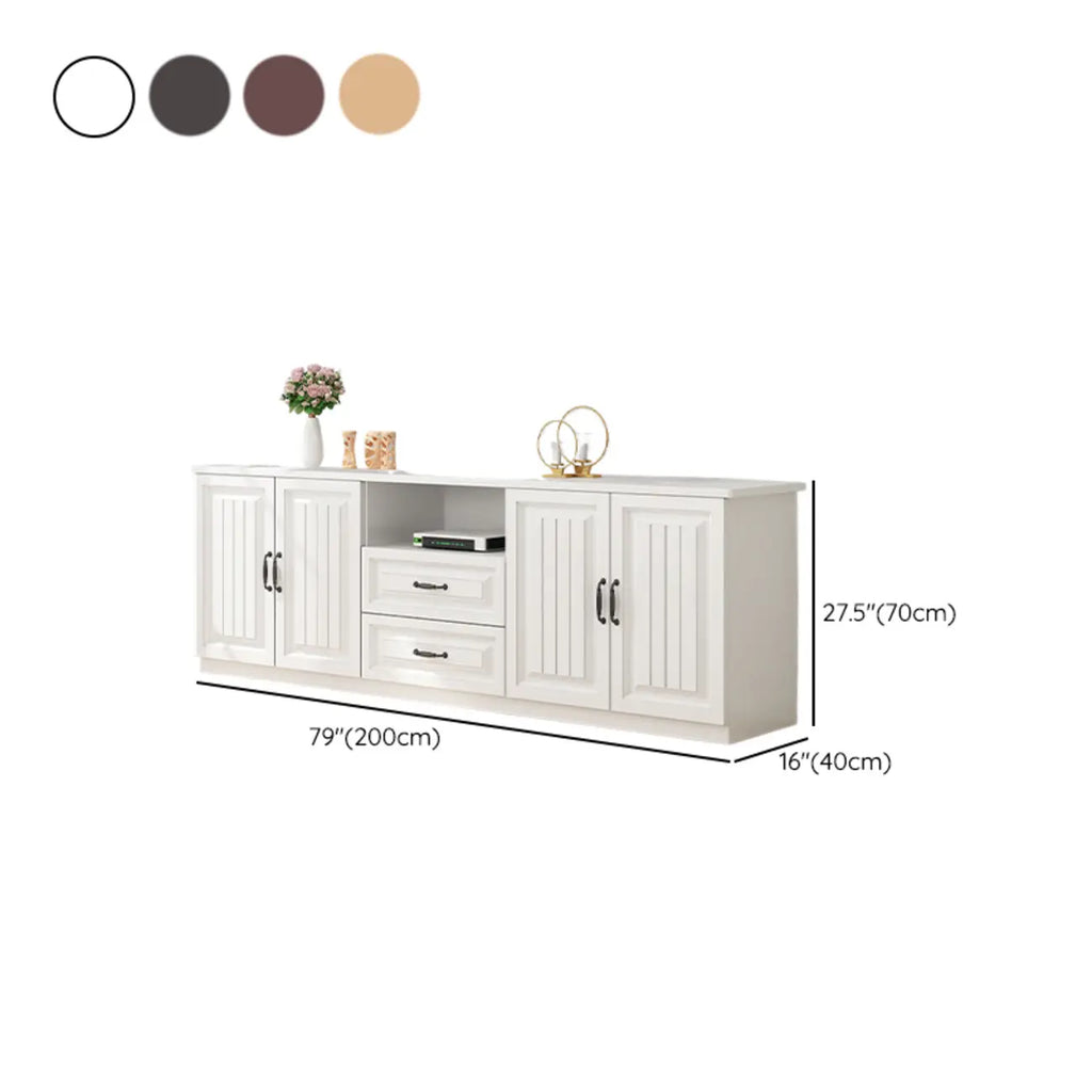 Meuble TV minimaliste en bois avec un grand espace de rangement pour une utilisation à domicile