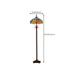 Lampadaire à deux lumières en verre coloré antique avec dôme, idéal pour les intérieurs chaleureux