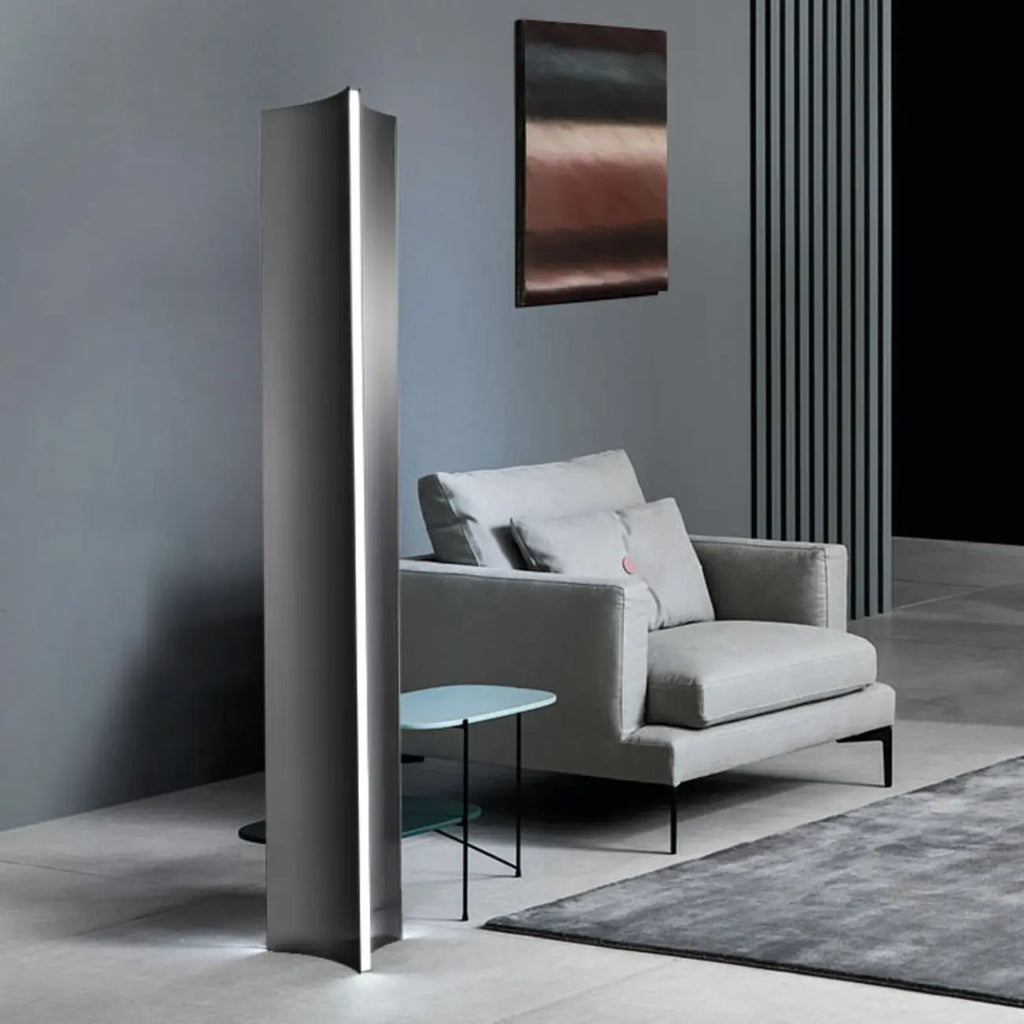 Lampadaire minimaliste en métal à intensité variable pour salon
