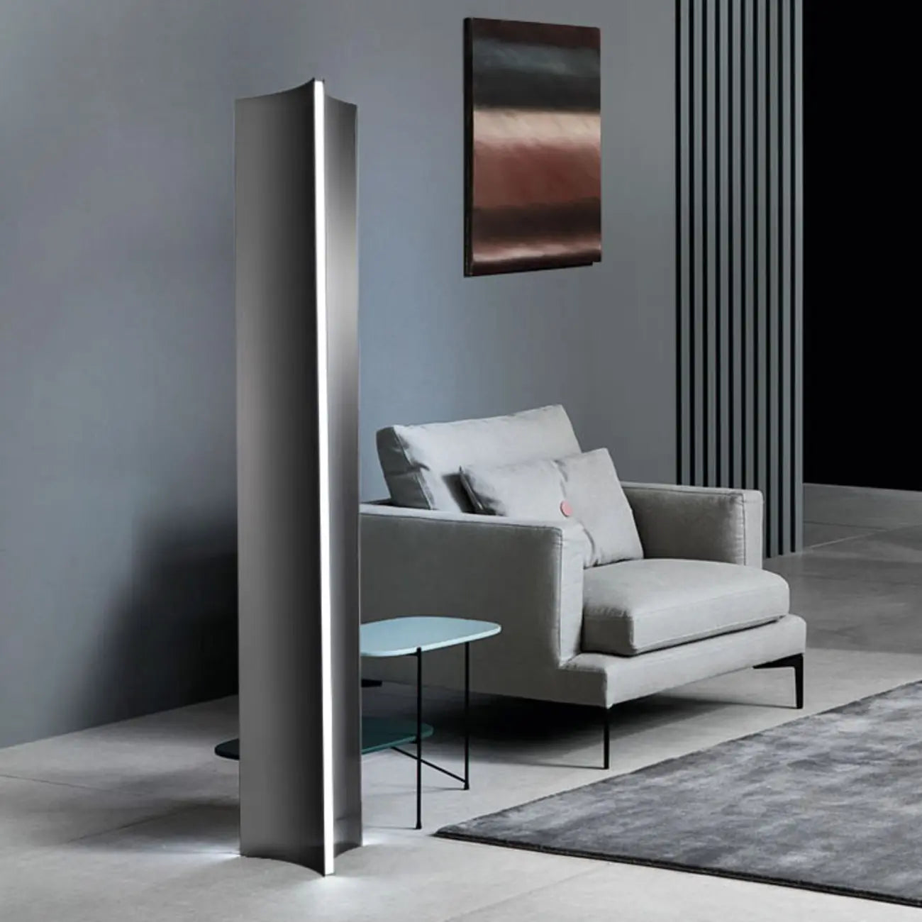 Lampadaire minimaliste en métal à intensité variable pour salon