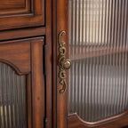 Meuble bar en bois de style moderne du milieu du siècle avec casier à vin