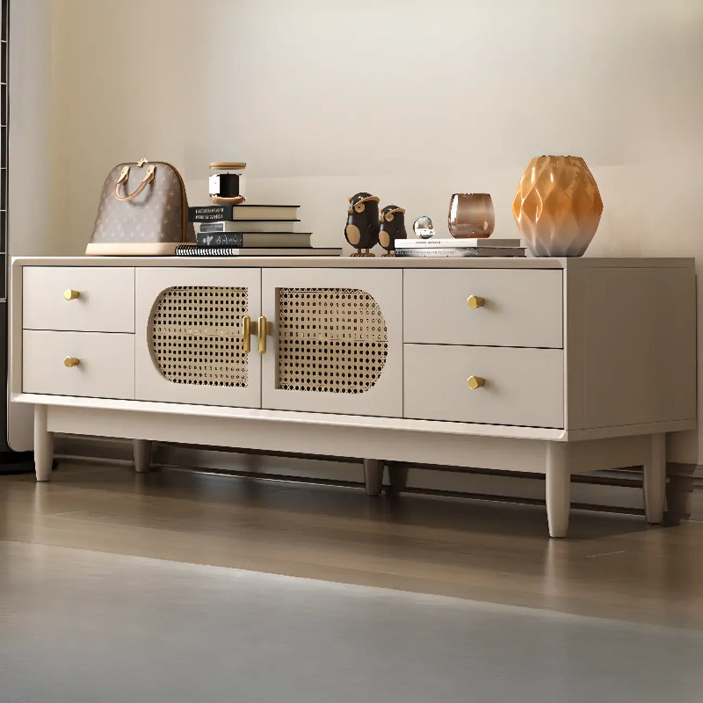 Meuble TV élégant en bois avec 4 tiroirs pour salon