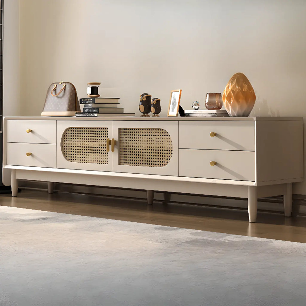 Meuble TV élégant en bois avec 4 tiroirs pour salon
